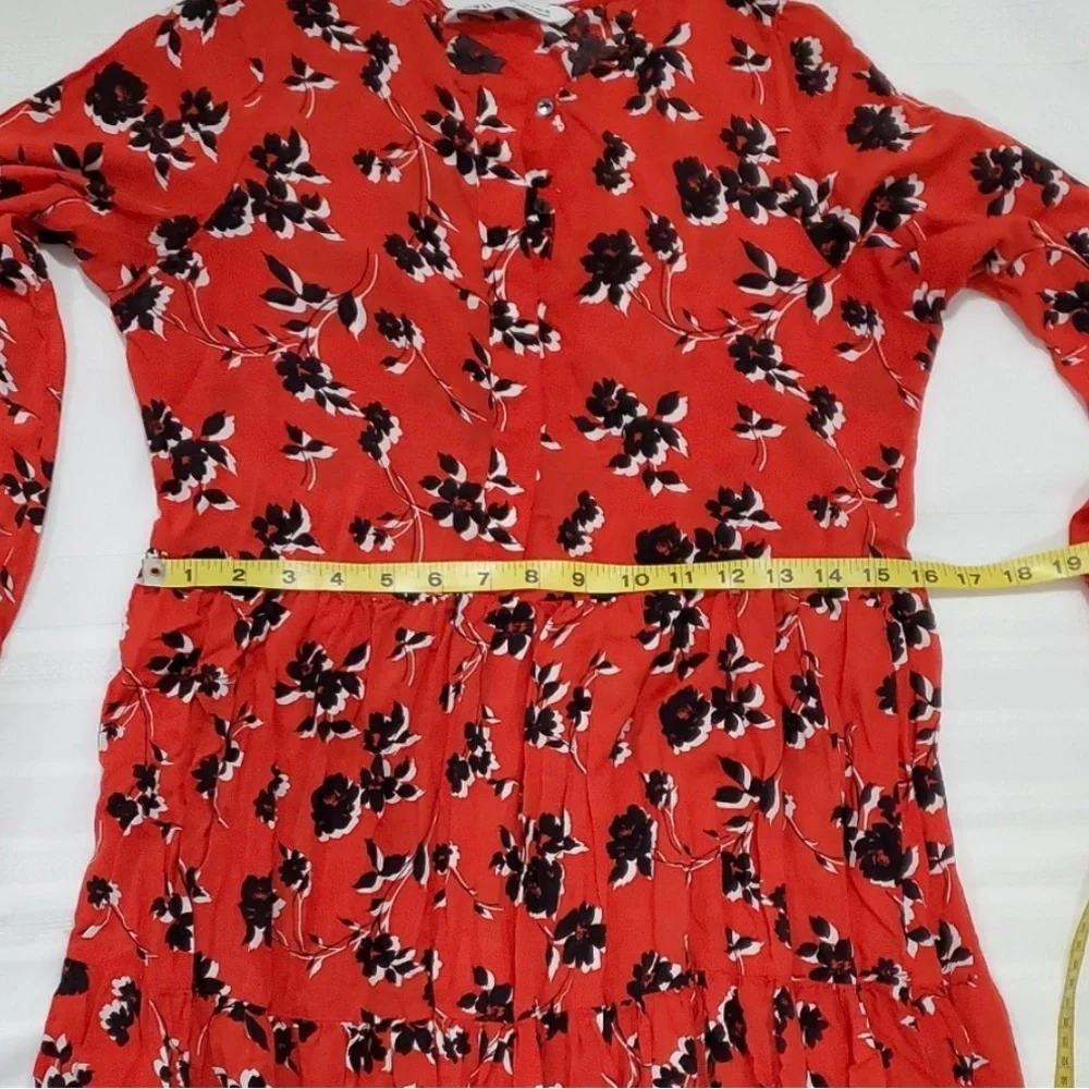 Zara Floral Red Maxi Dress - Picture 4 of 6